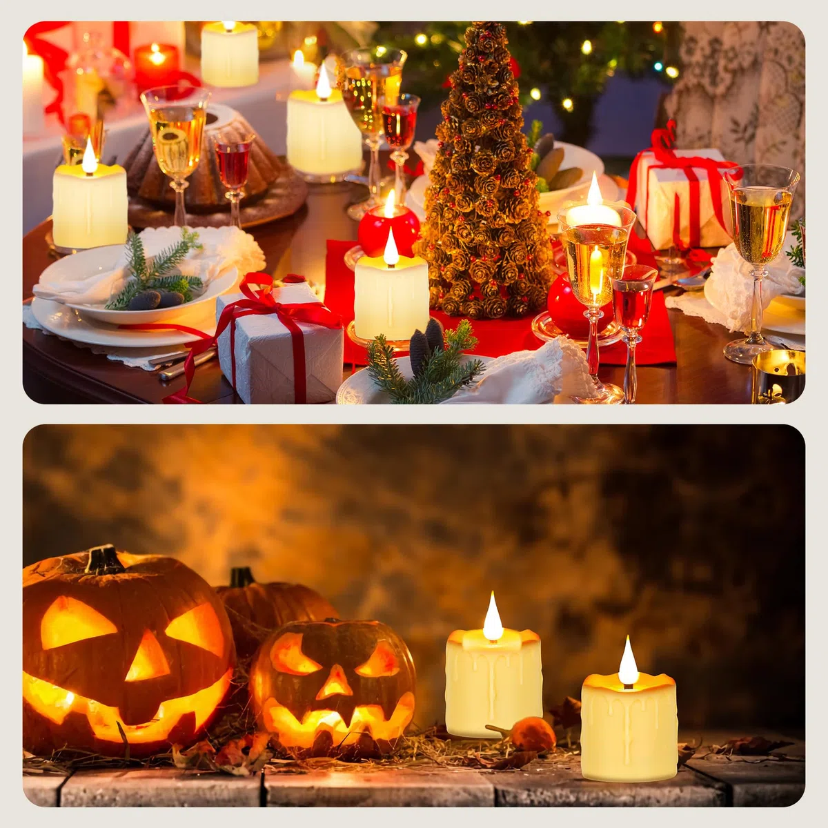 Forever Speed Luci ricaricabili del tè LED, candele senza fiamma con timer di telecomando Funzione impermeabile, 6 pezzi candele LED per la decorazione domestica, Natale, matrimoni