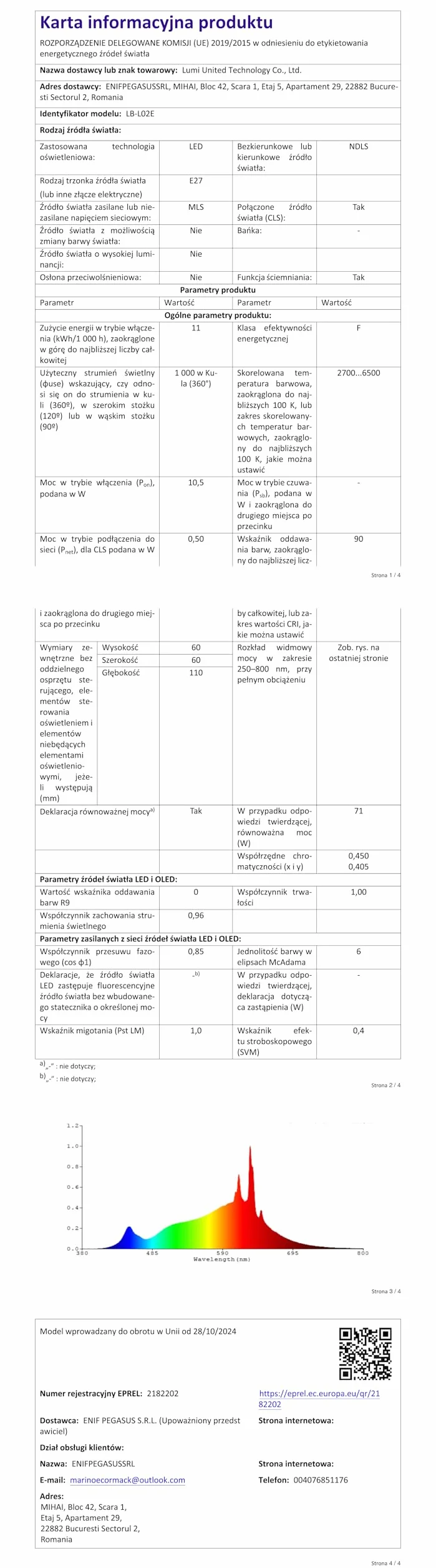 Aqara Lampadina LED T2 E27 Thread/Zigbee, Bianco Sintonizzabile(2700 K-6500 K), Equivalente a 75 W, Matter, Supporta HomeKit, Alexa, Google Home