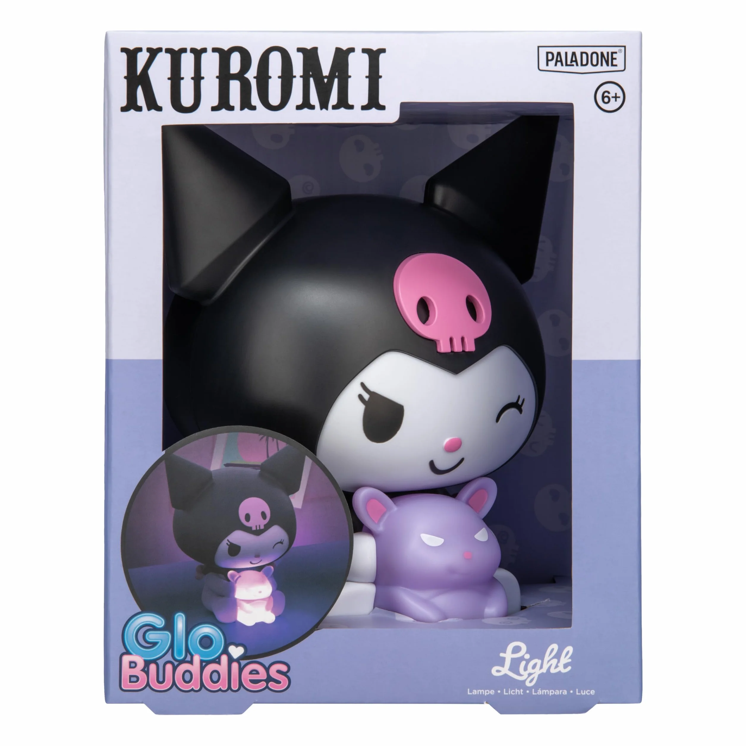 Paladone - Lampada notturna 3D Kuromi GloBuddies, alimentata a batteria, regalo per i fan di Hello Kitty, licenza ufficiale Sanrio