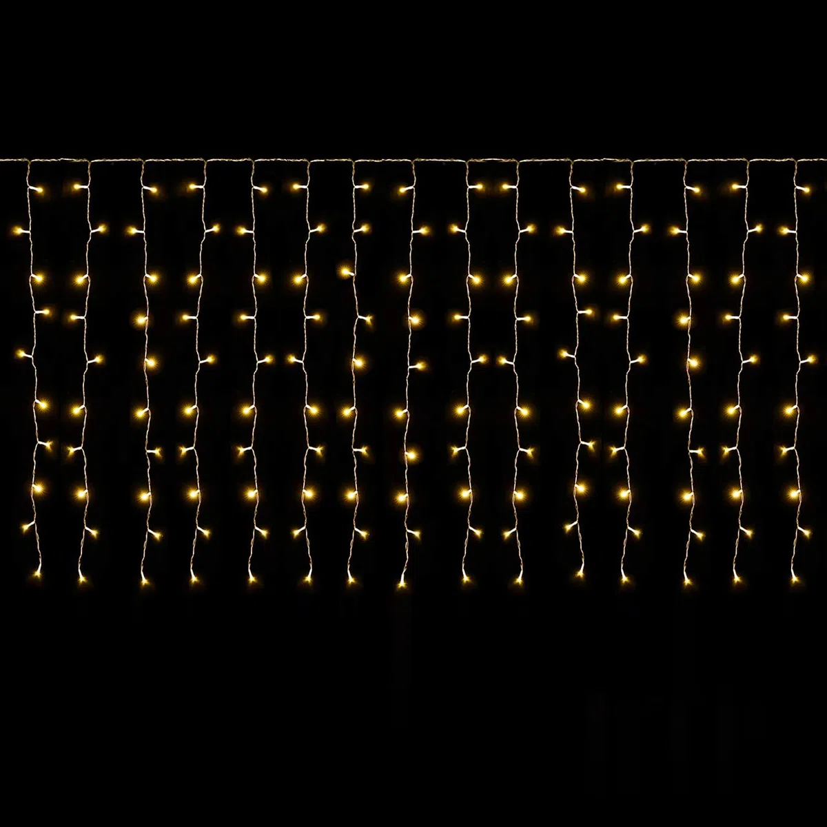 SALCAR 6m x 1m LED Tenda con Catena di Luci, Catena luminosa 300 Leds 9 modalità impermeabile decorazione per Decorazioni Natale - Bianco Caldo