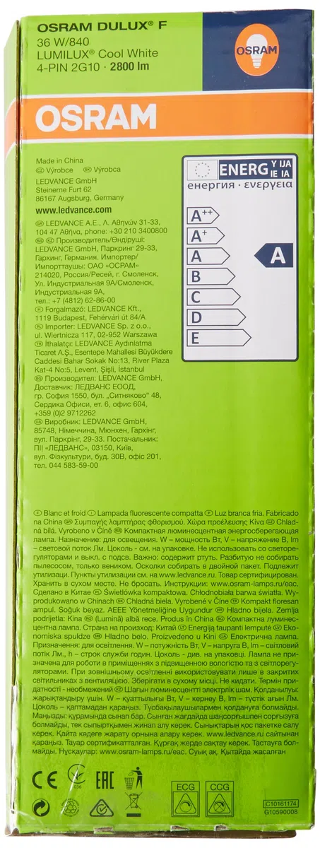 Osram Dulux F 36 W/840 Lampada fluorescente compatta