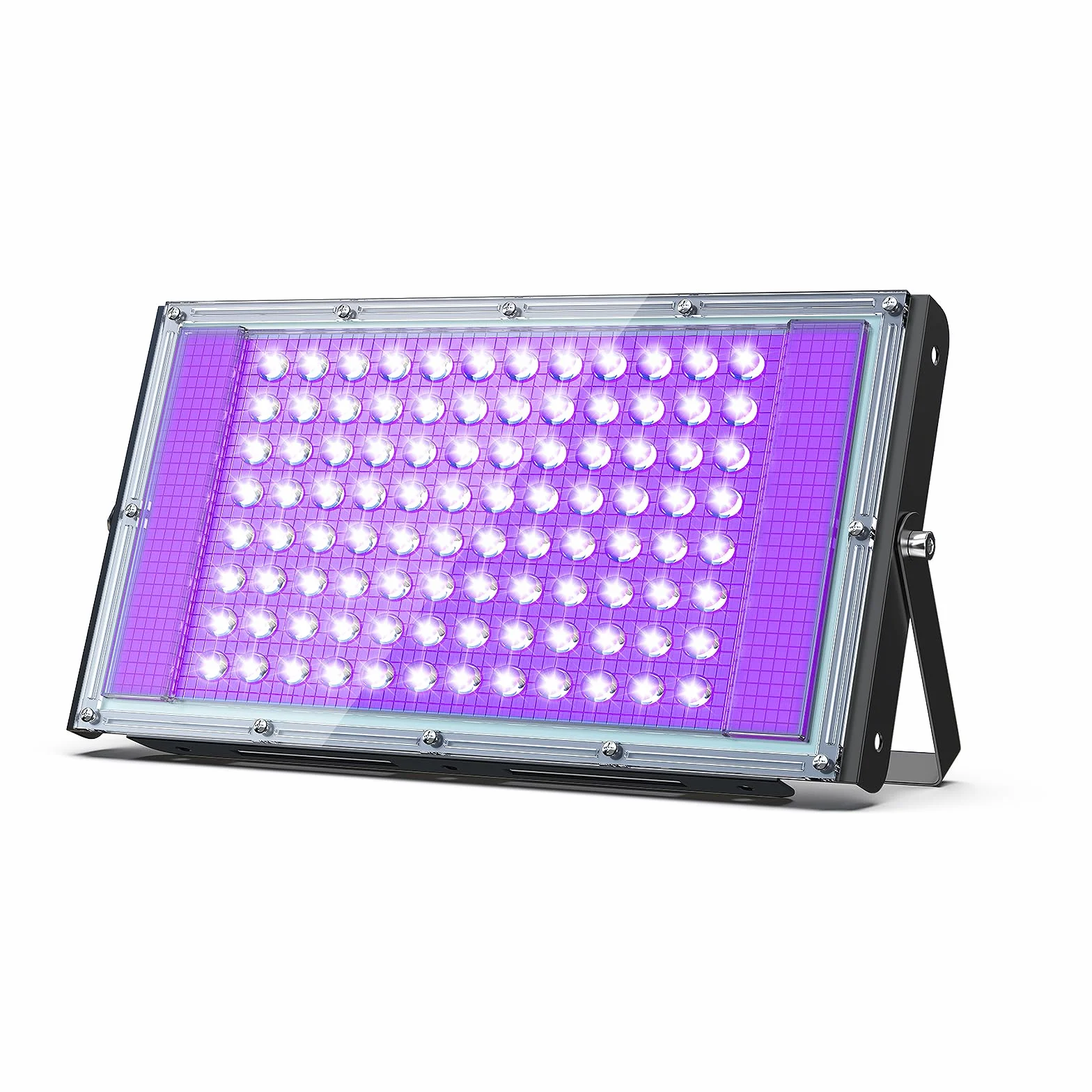 Glostars 100W LED Luce Nera, Potente Faretto UV, IP66, Lampada UV 395-400 nm con Interruttore per Festa di Natale, Luce della Sera, Festa Glow, Esterno (1 confezione)