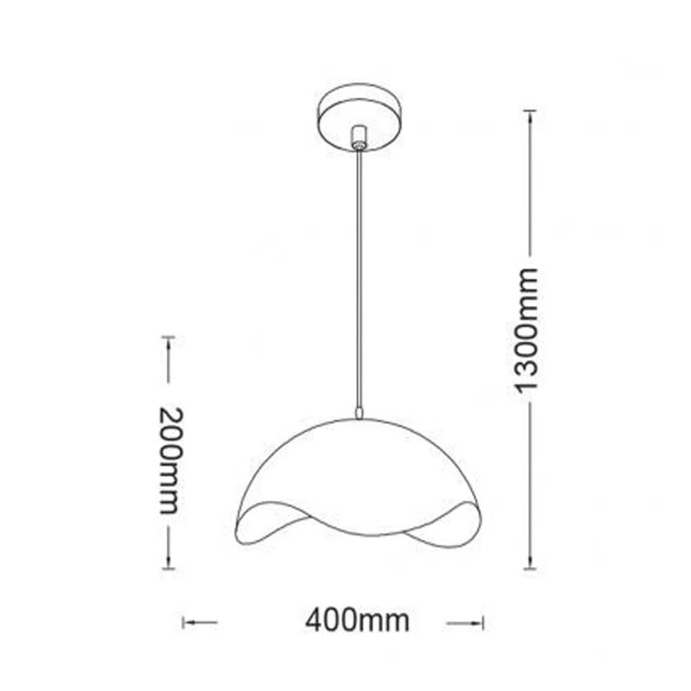 Lampadario Sospeso E27 Moderno a Forma di Conchiglia, Regolabile, Design Minimalista per Cucina, Soggiorno e Camera da Letto (Bianco)