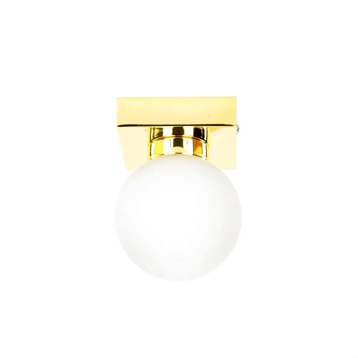 Plafoniera da bagno sfera in metallo vetro oro 1x G9 lampada da soffitto intercambiabile per corridoio bagno illuminazione compatta e senza tempo