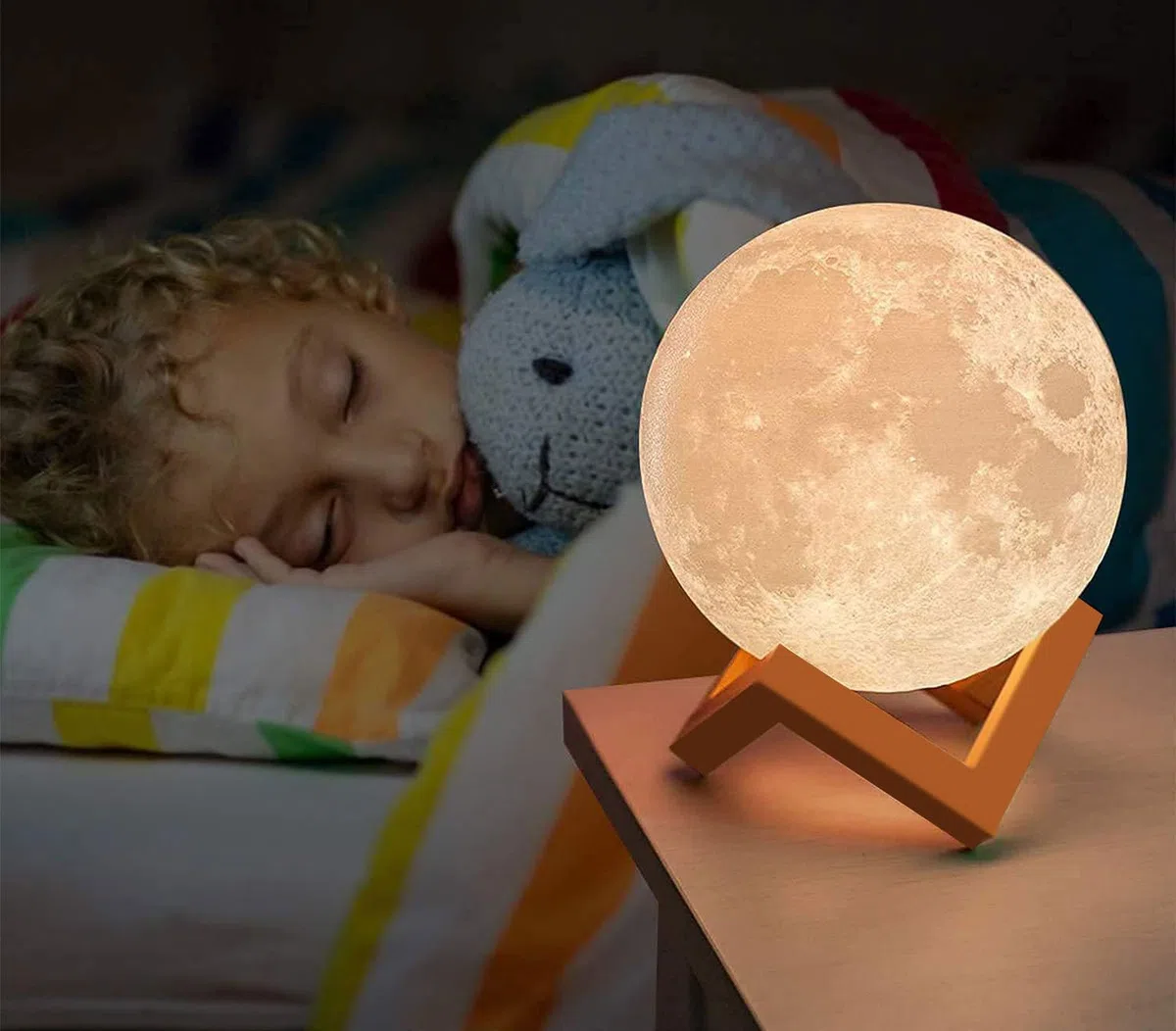 ACED Lampada luna 3D 2024 Aggiornamento 16 colori con Remote/Controllo touch regali per ragazze ragazzi Donne Ragazza Diametro 15 cm