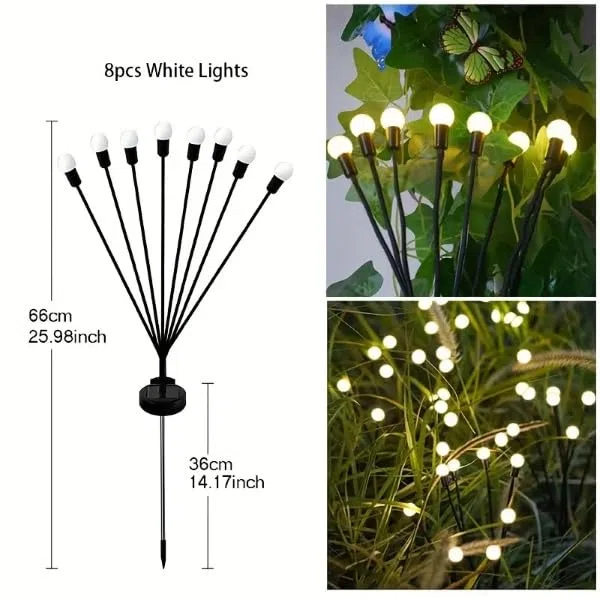 Frilla SOMPEX Luci Solari da Giardino, 2 x 6 LED Luci, Bianco Caldo, PVC ABS Acciaio Inossidabile, IP65 Impermeabile, per Esterni, Energia Solare