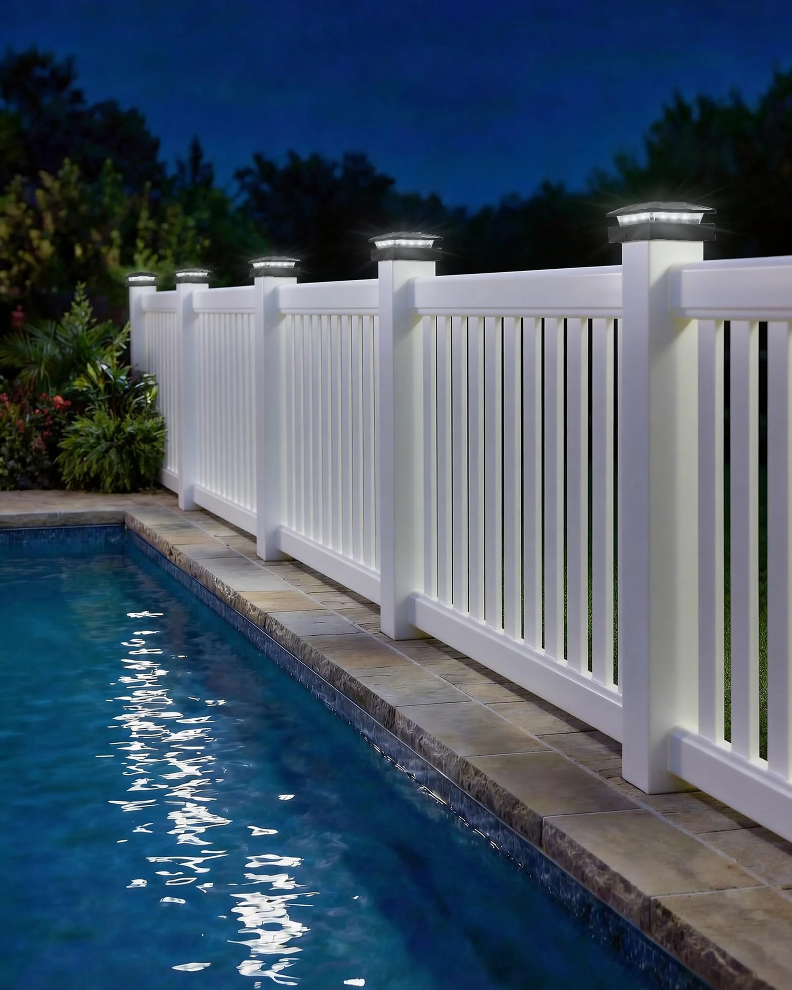 BRIMAX Plafoniera Solare per Pali 10x10 CM, 3 Temperature Colore 3000K/4500K/6000K, Regolabile 50%/100%, Autonomia 12-20H, Impermeabile IP65, Luce LED per Pali di Recinzione/Giardino/Terrazza, 2 Pezzi