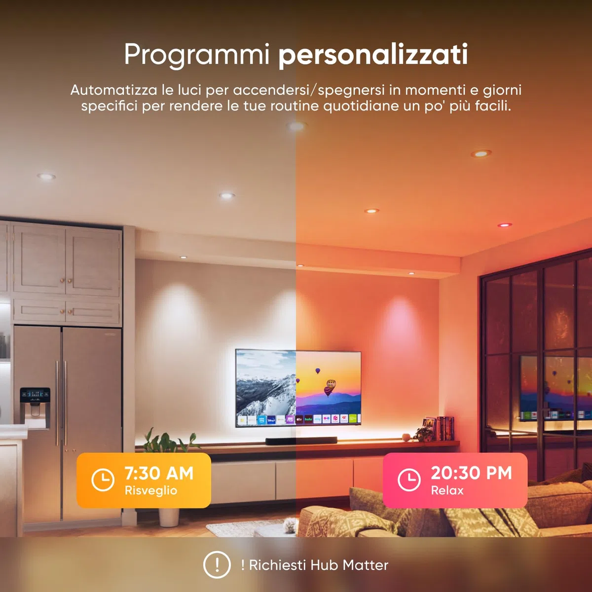 Nanoleaf Faretti LED da Incasso Soffitto Alexa, 550LM 1200K-6500K Compatibile con Google Home/App, Multicolore RGBCW Intelligente LED Dimmerabile per Cartongesso,1 Pezzo