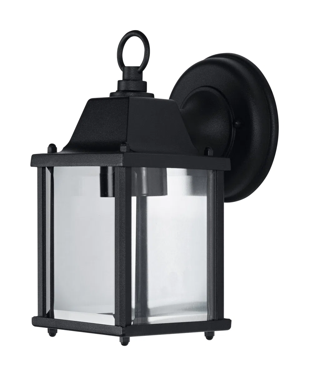 OSRAM Lampada da esterno ENDURA Classic S E27 nera, alluminio pressofuso, vetro trasparente, IP43, senza lampadina, adatta per installazione esterna