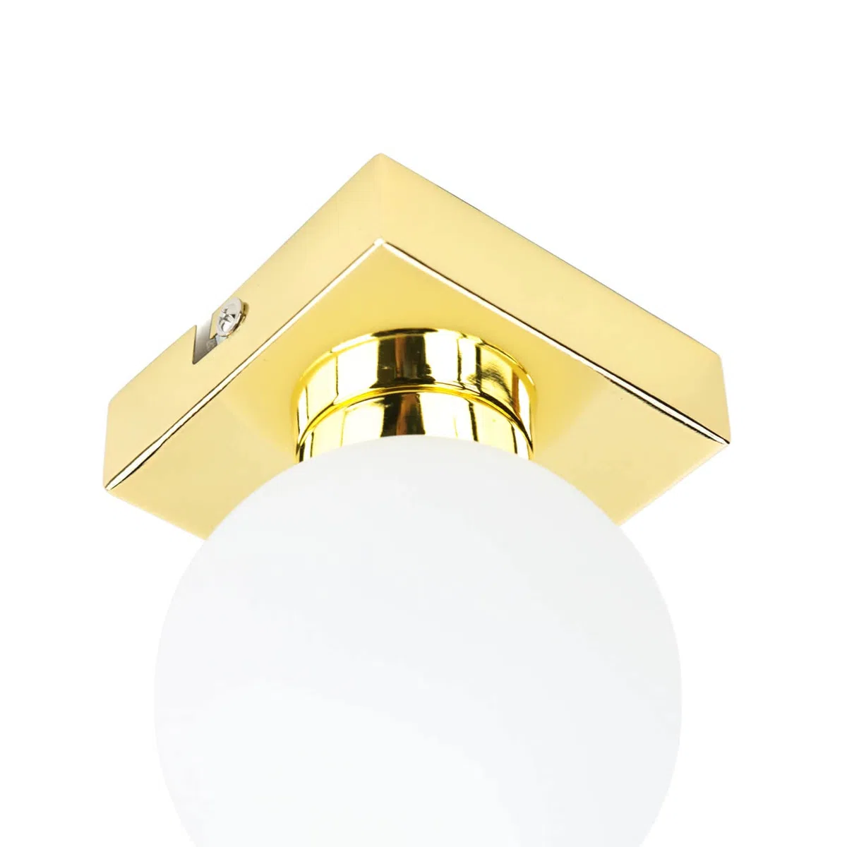 Plafoniera da bagno sfera in metallo vetro oro 1x G9 lampada da soffitto intercambiabile per corridoio bagno illuminazione compatta e senza tempo