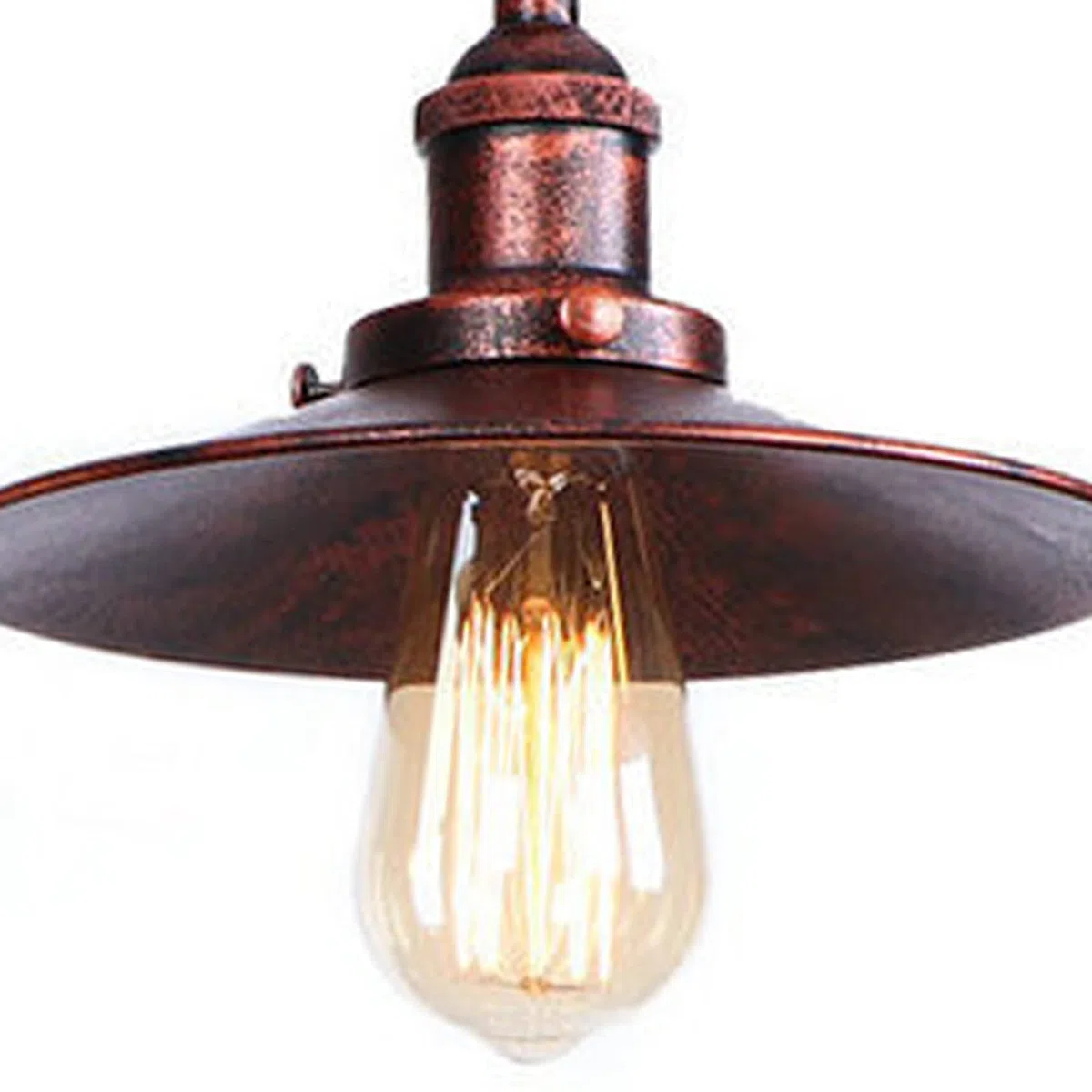 HTRUIYATY Plafoniera in Metallo E27 Lampadario Industriale Vintage Lampade a Sospensione da Soffitto Moderni Lampadario per Cucina Soggiorno Sospensione Rust 26 cm