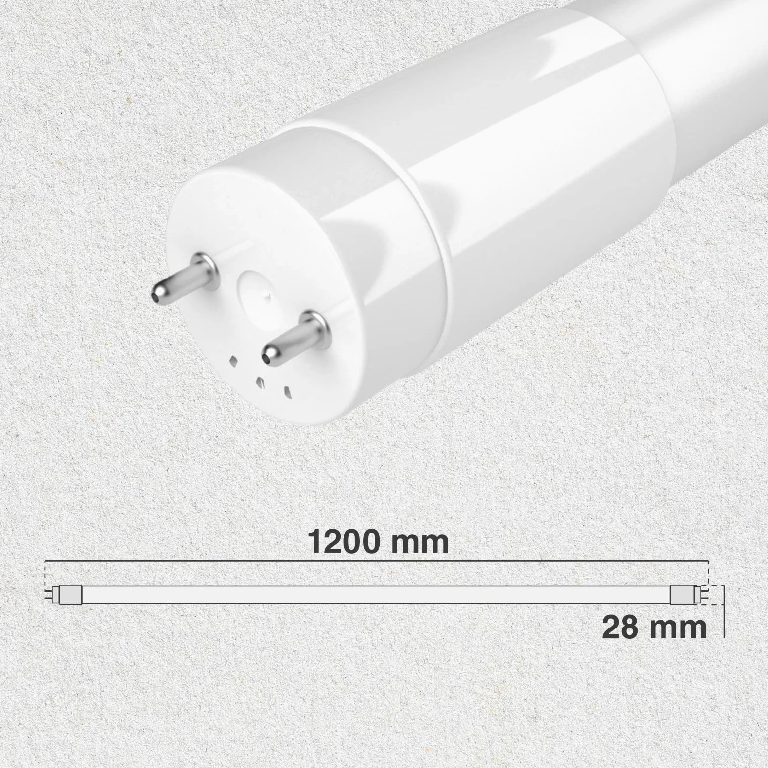 Eurocali Tubo LED 120cm 17,5W 2600 lumen - Bianco Caldo 3000K - Policarbonato - Tubo T8 Attacco G13 - Sostituzione Neon - Pacco da 6