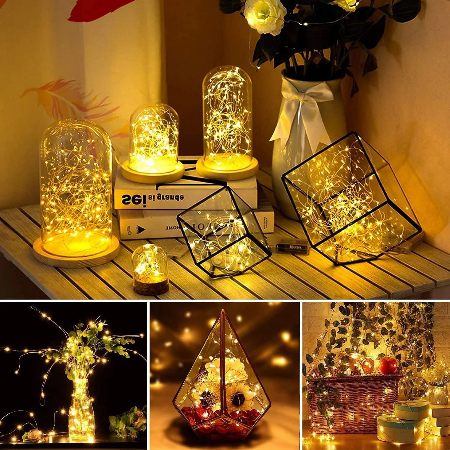 Luci Albero di Natale 50M 500 LED, Filo di Rame Catena Luminosa Impermeabile Luci di Natale da Esterno Interno Stringa Natalizie Decorazioni per Festa,Nozze,Casa, Giardino,Balcone,Matrimonio,Halloween