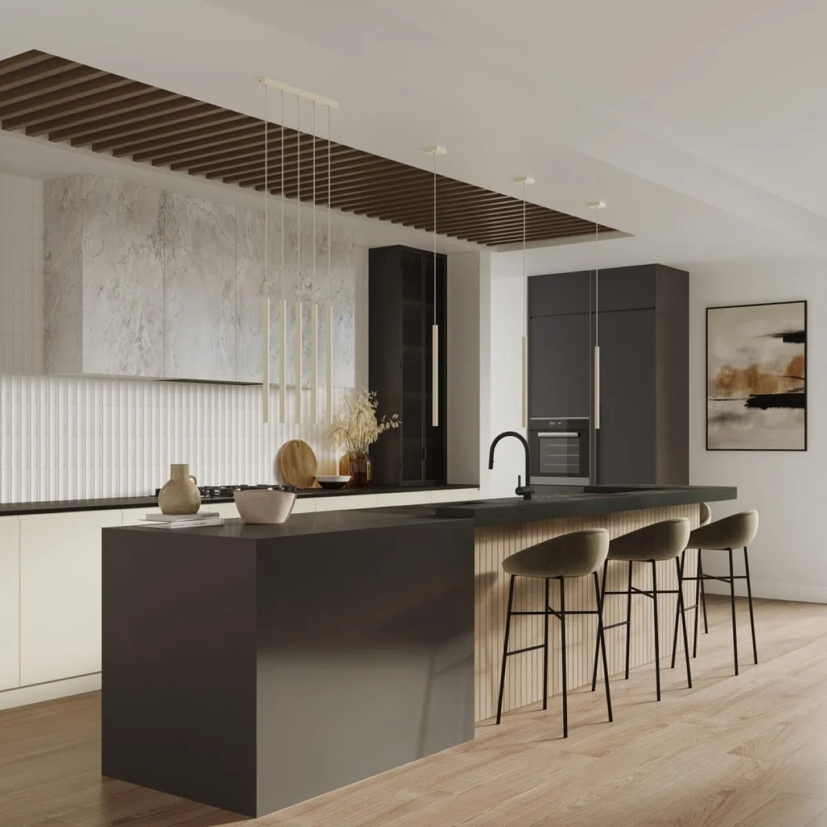 SOLLUX lighting Lampada Da Soffitto Lampada Da Sospensione Di Acciaio 1 Paralume 8 x 8 x 114 cm Beige Pastelo