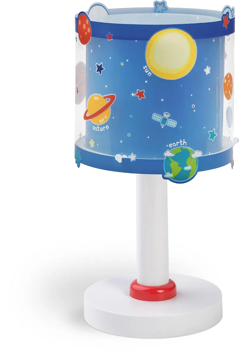 Dalber Lampada da tavolo o comodino per bambini Planets Pianeti Sistema Solare Blu 41341