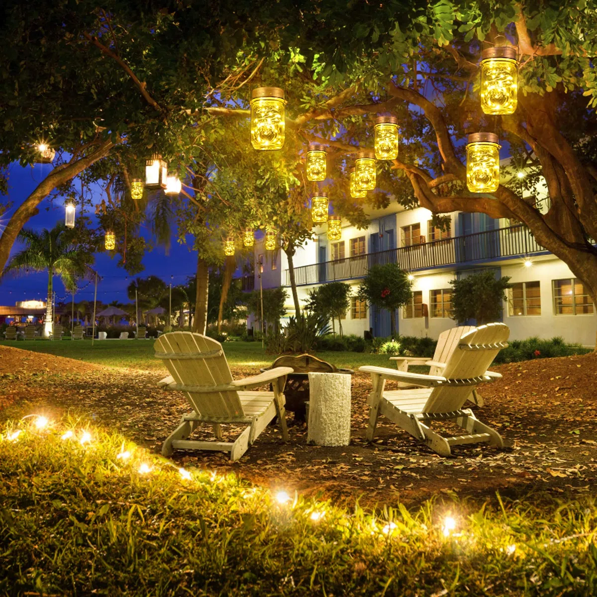PChero 6pezzi Appesi Impermeabili con Coperchio a Forma di Barattolo per Muratore Solare con Luci a Fata con 20 LED e Ganci, Perfetti per Feste, Matrimoni, decorazioni Natalizie (bianco caldo)