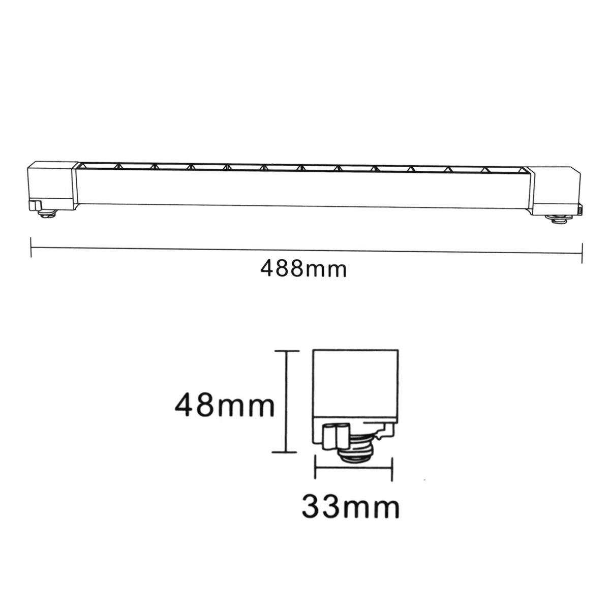 Planetitaly Faretto Binario Track Monofase 6 LED 12W 1440 Lumen Orientabile Angolo 38 Gradi per Interni Negozi Uffici Vetrine 230V Alluminio, Bianco, 4000K