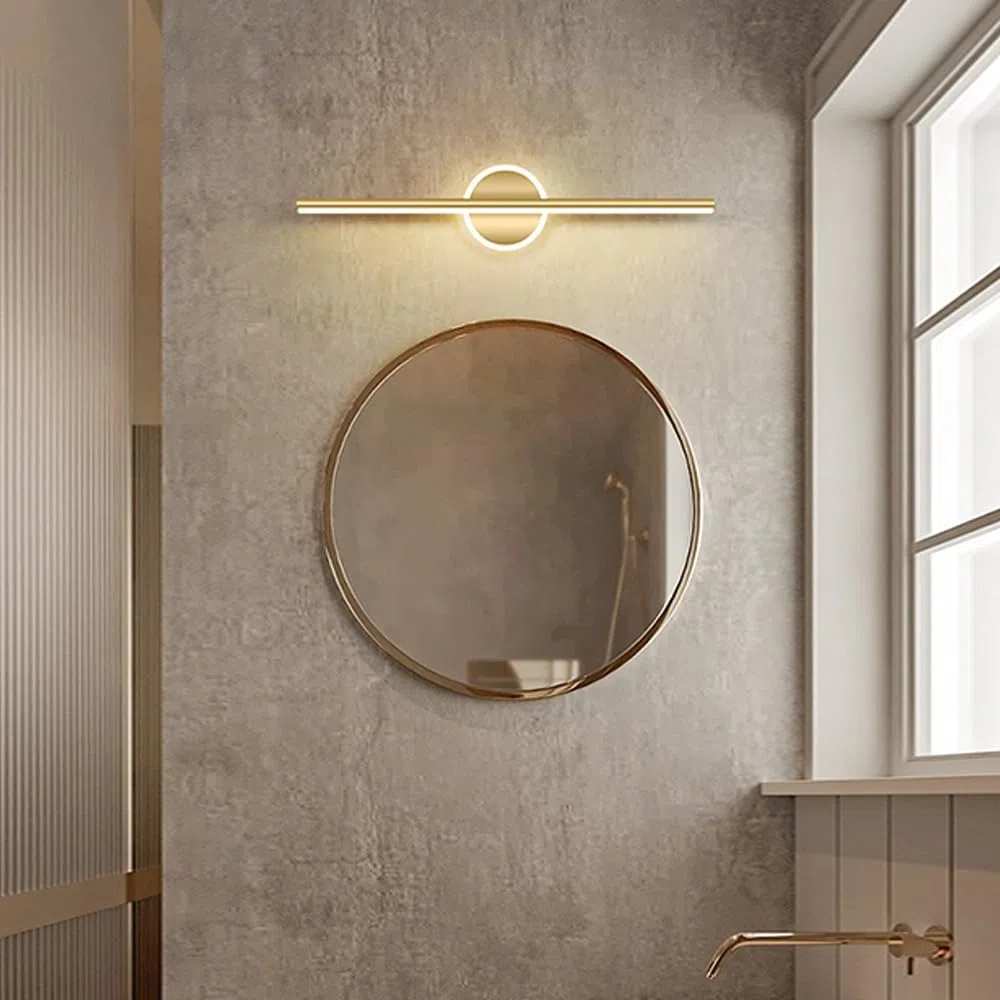 Lampada da Parete a LED per Il Bagno con Finitura in Oro, Lampada da Specchio, Lampada da Parete lineare Moderna, Illuminazione per specchi da toeletta, lampade da Parete per Il TR
