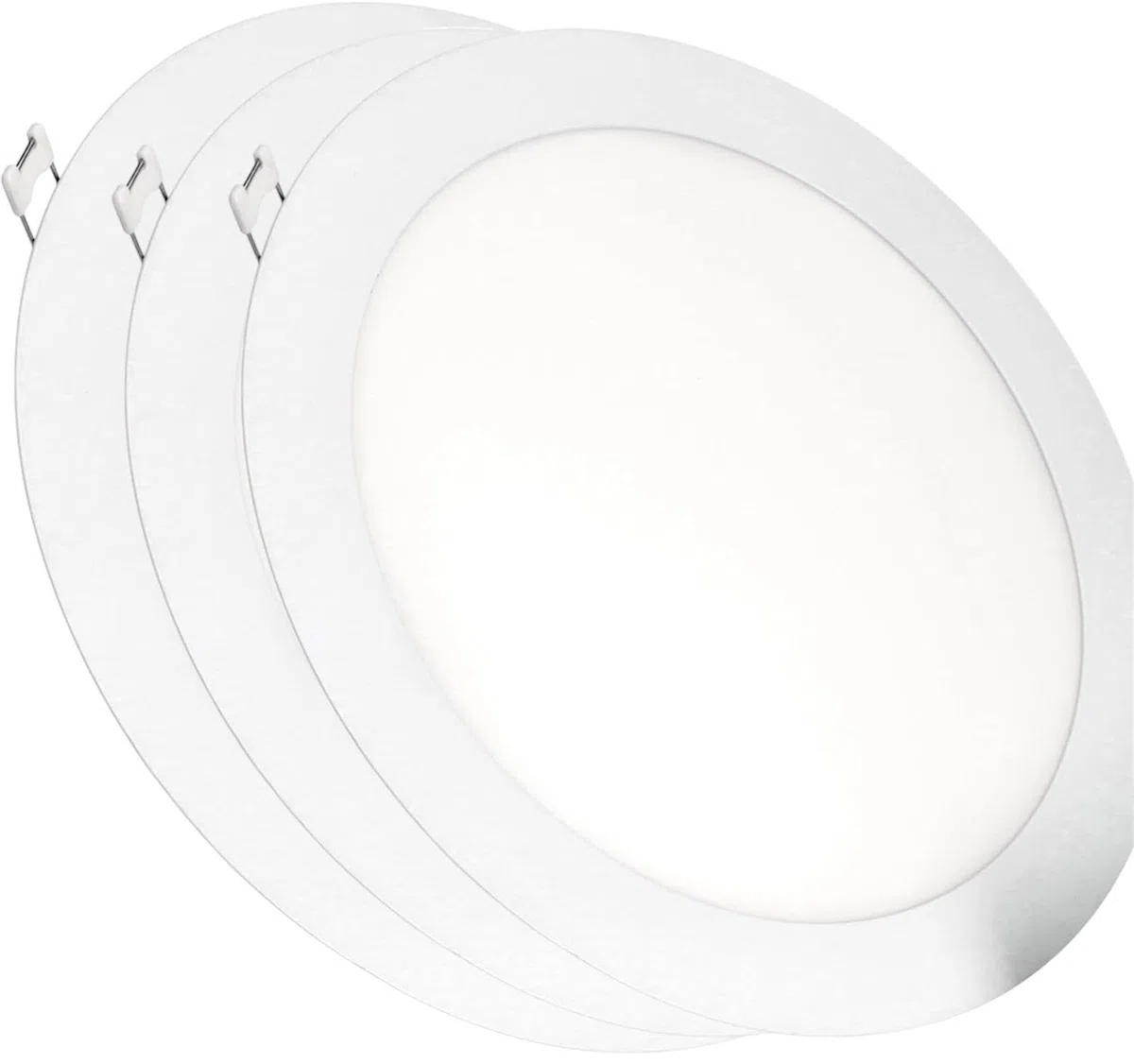 3 x Faretti Led da Incasso rotondo luce bianca fredda 6500k led integrati luci ultrasottili soffitto illuminazione interno Lampada Plafoniera da Incasso Cartongesso (18 watt (22x22cm))