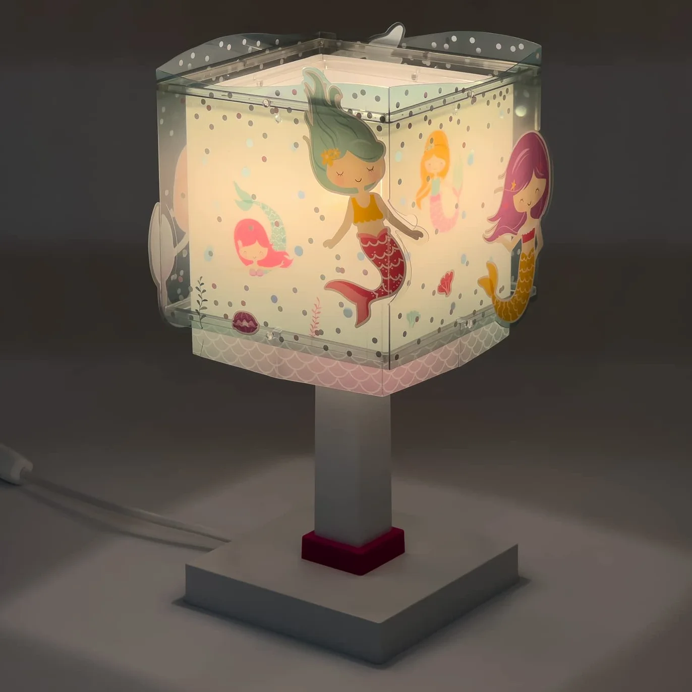 Dalber Lampada da tavolo o comodino per bambini Mermaids Sirene