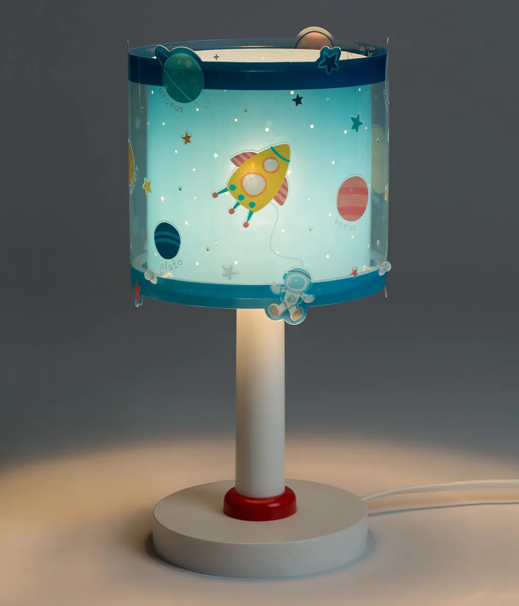 Dalber Lampada da tavolo o comodino per bambini Planets Pianeti Sistema Solare Blu 41341