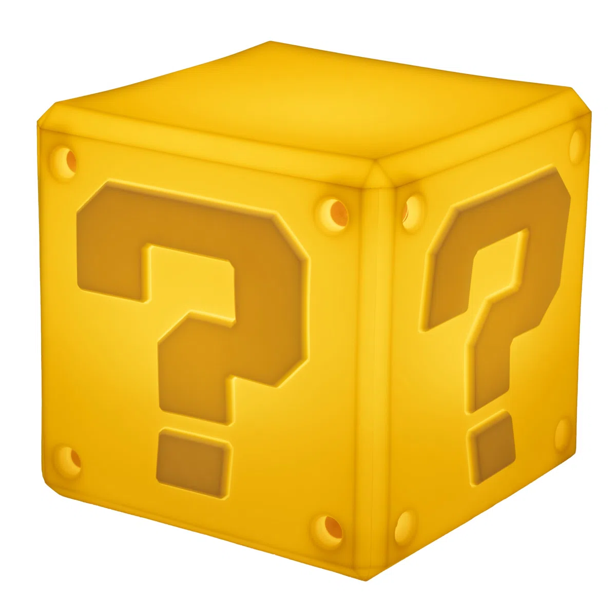 Paladone Lampada Super Mario Blocco SquishyGlo – Luce notturna LED in silicone ricaricabile, prodotto ufficiale Nintendo