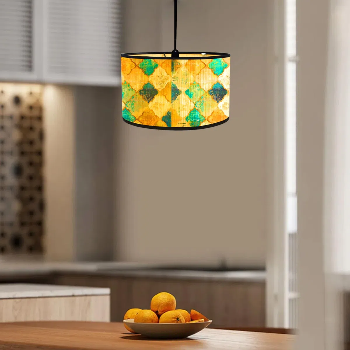 Paralume in tessuto di lino, realizzato a mano, per lampada da terra, lampada a sospensione e lampada da tavolo, attacco E27, luce antiriflesso, diametro 30 cm x altezza 20 cm (griglia E)