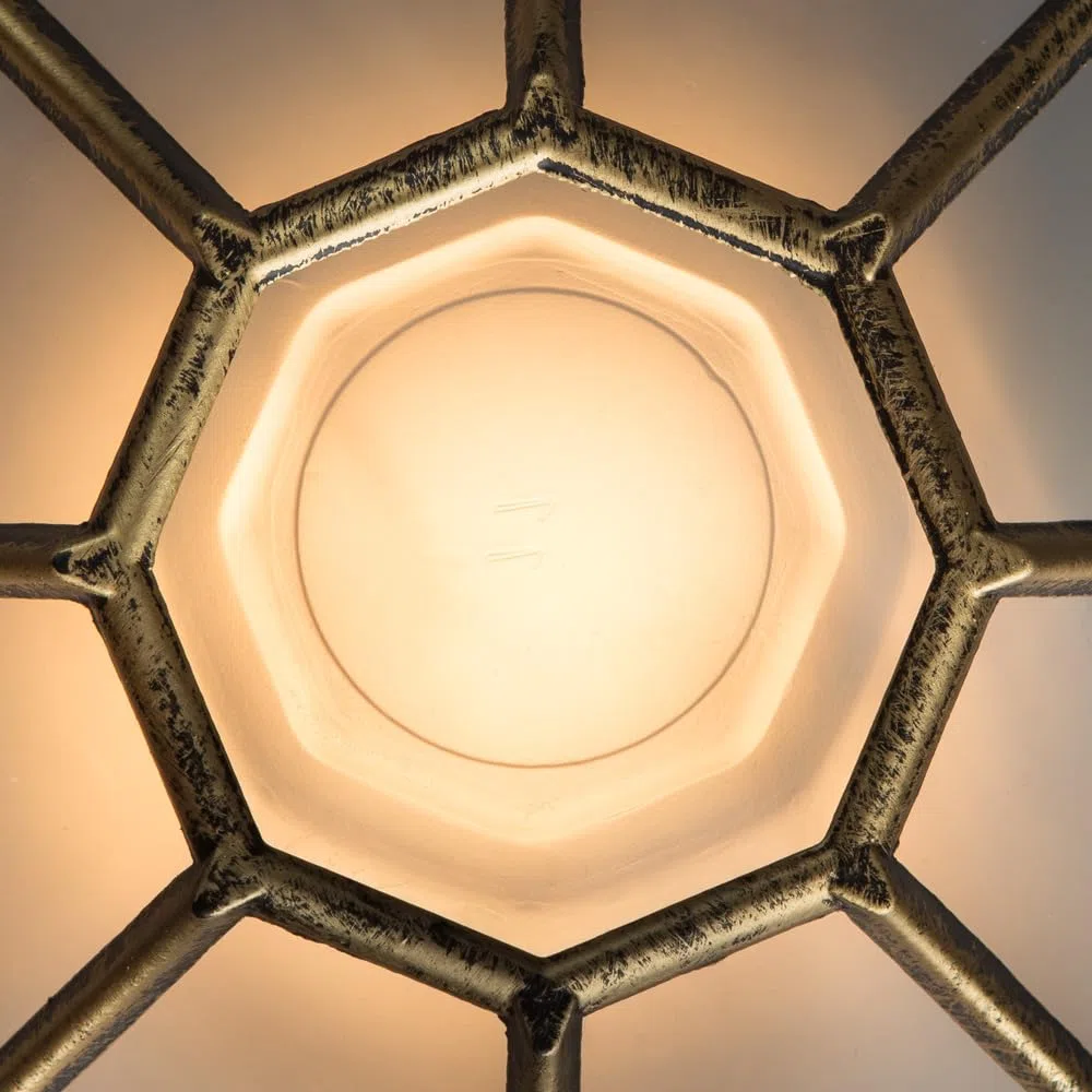 Luce a soffitto esterna in metallo nero con paraluce in vetro bianco – Lampada con cavo