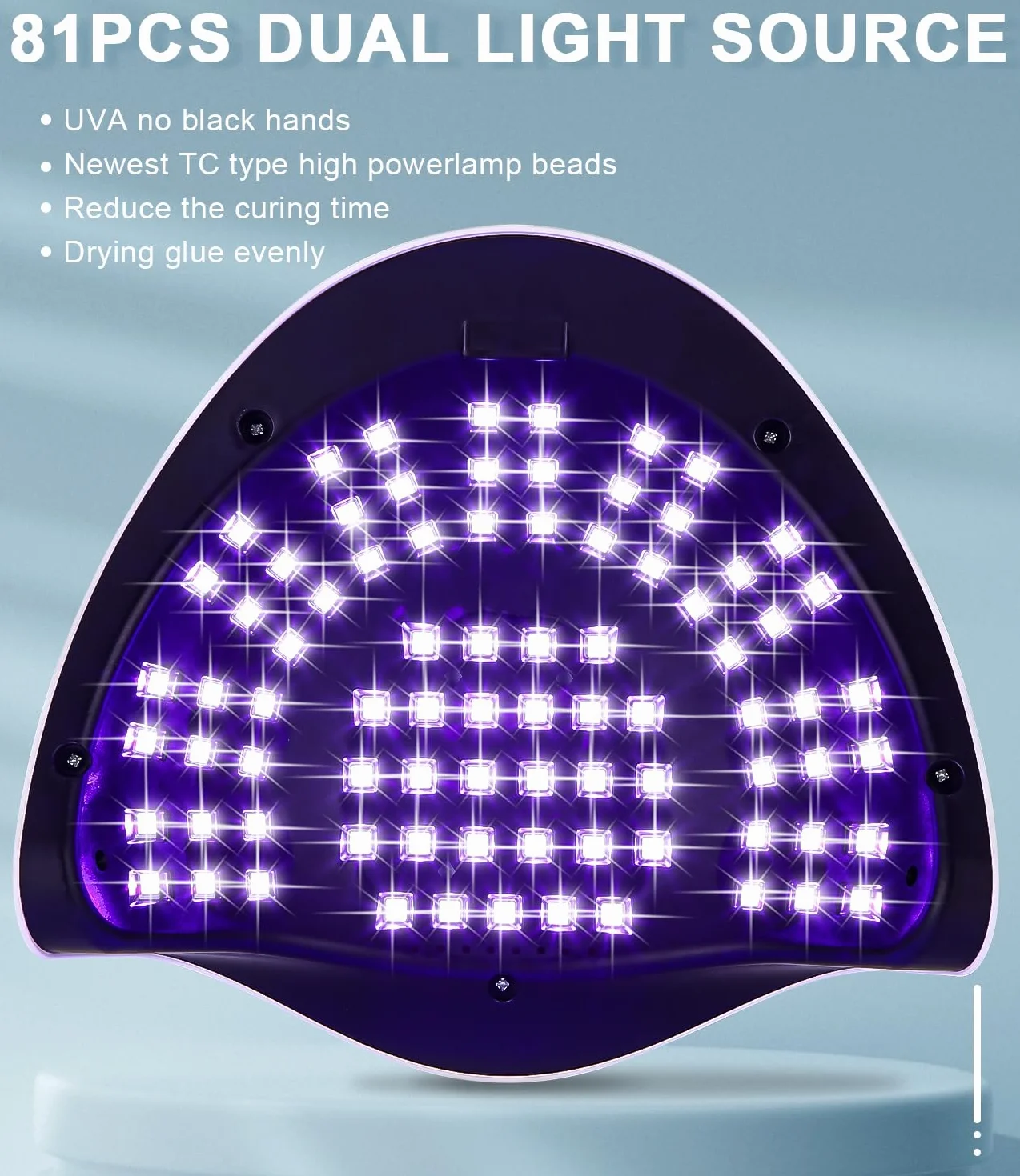 Lampada UV LED Unghie Professionale, 380W 81 sfere di lampada a LEDs, Semipermanente Curare Rapidamente Pedicure Fornetto per Tutti i Smalti, Automatico Sensore per Manicure a Casa e in Salone