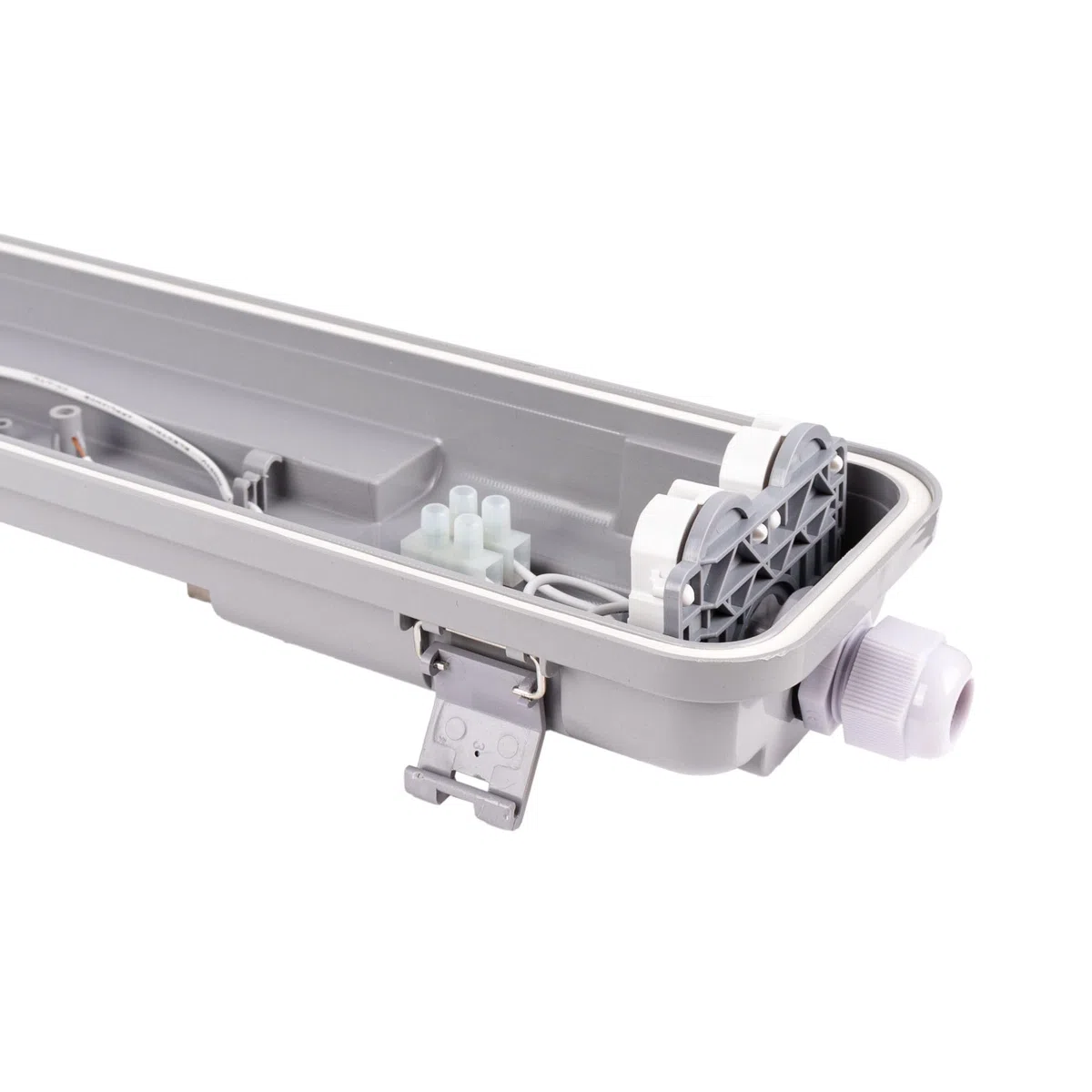 Kit plafoniera stagna doppia 60cm + 2 tubi LED T8 9W - 6000K