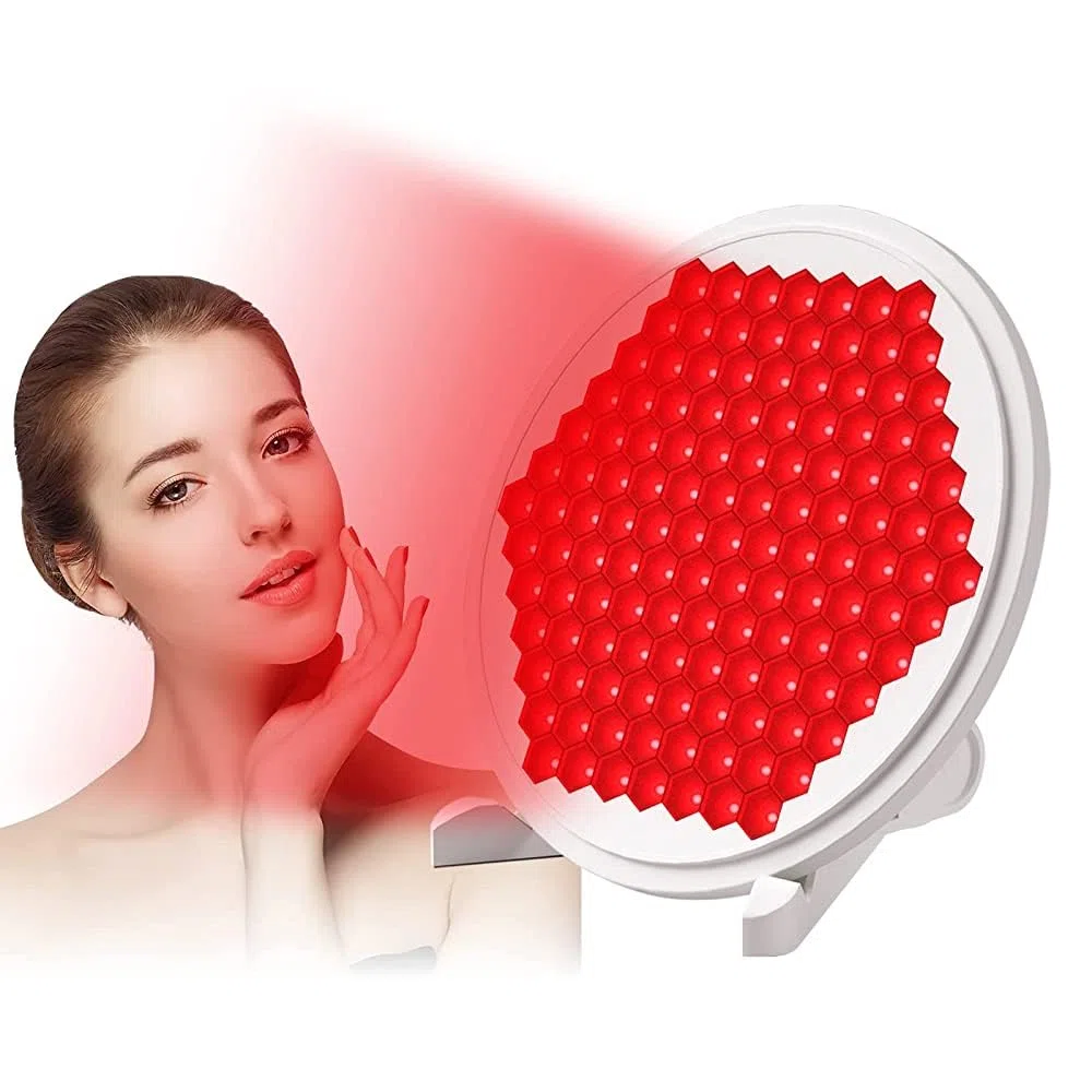 Lampada a Luce Rossa, 660nm Con Supporto e Occhiali Per Uso Domestico, 127 LEDs a Luce Rossa Per La Terapia Dei Muscoli, Recupero del Corpo