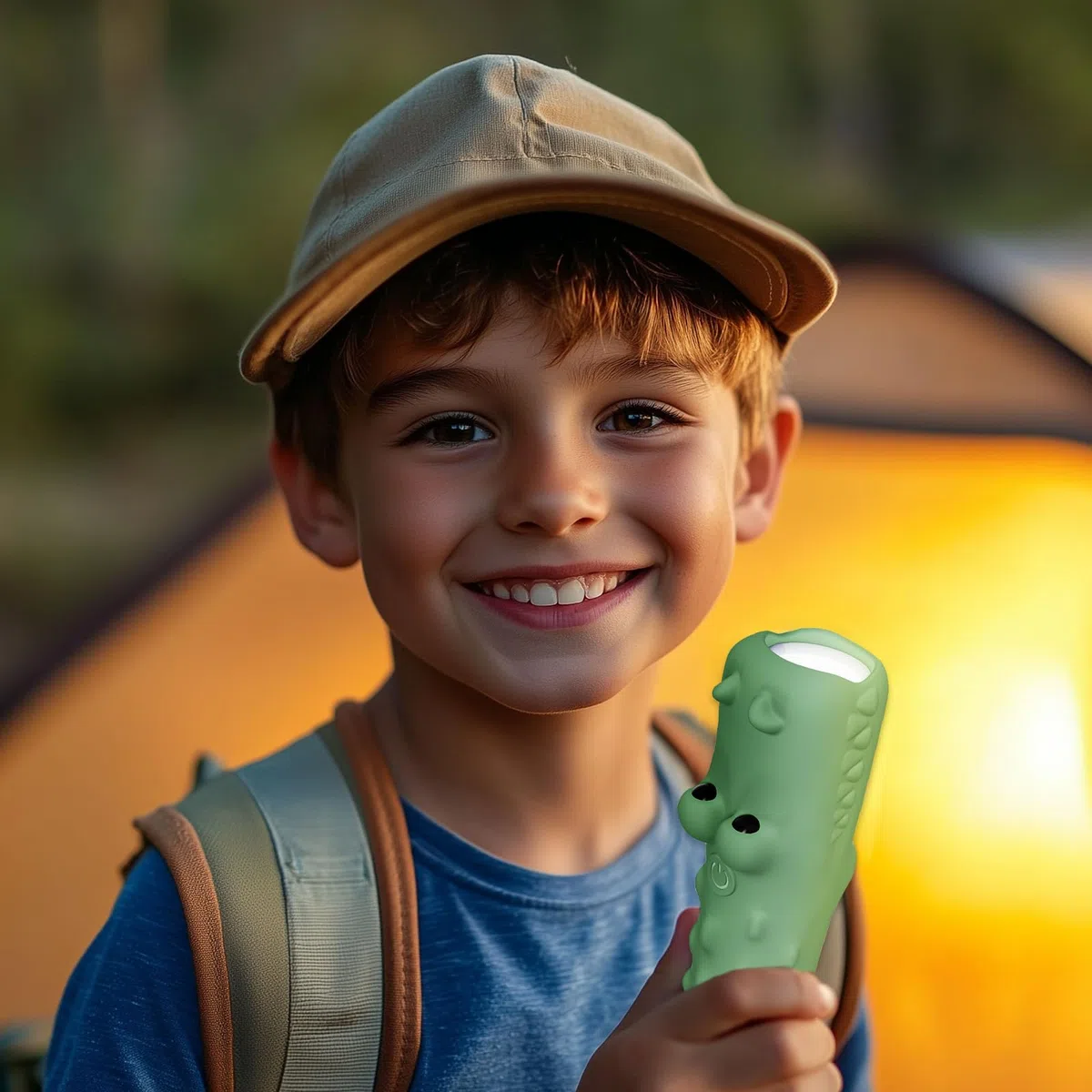 LOVERUIS Torcia LED Ricaricabile Campeggio Torcia Bambini (Torch Crocodile)