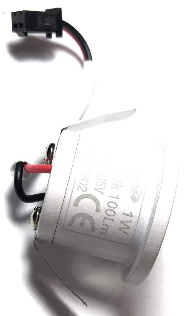 Faretto led ad incasso 1 watt mini spot punto luce tondo luce calda 3000k e diretto a 220v (driver incluso)con bordo bianco p-31b (Luce calda 3000k) E56