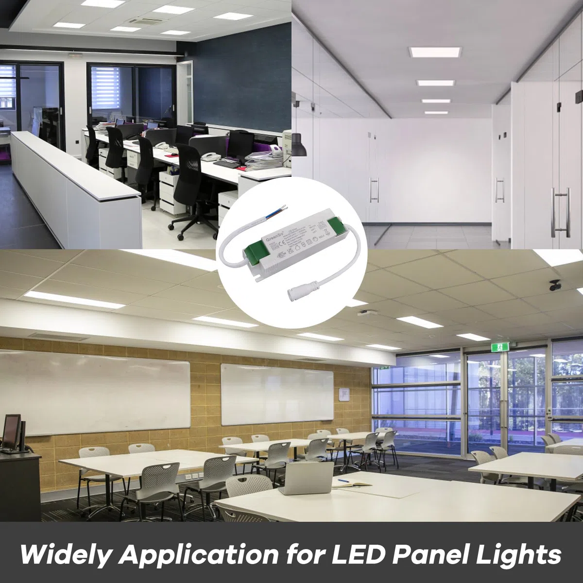 40W Trasformatore Alimentatore, Driver LED per Pannello Luminoso 60x60cm 120x30cm, Da 200-240Vac a 30-42Vdc 1000mA Driver a Corrente Costante Non-dimmerabile, ENEC UKCA CE RoHS