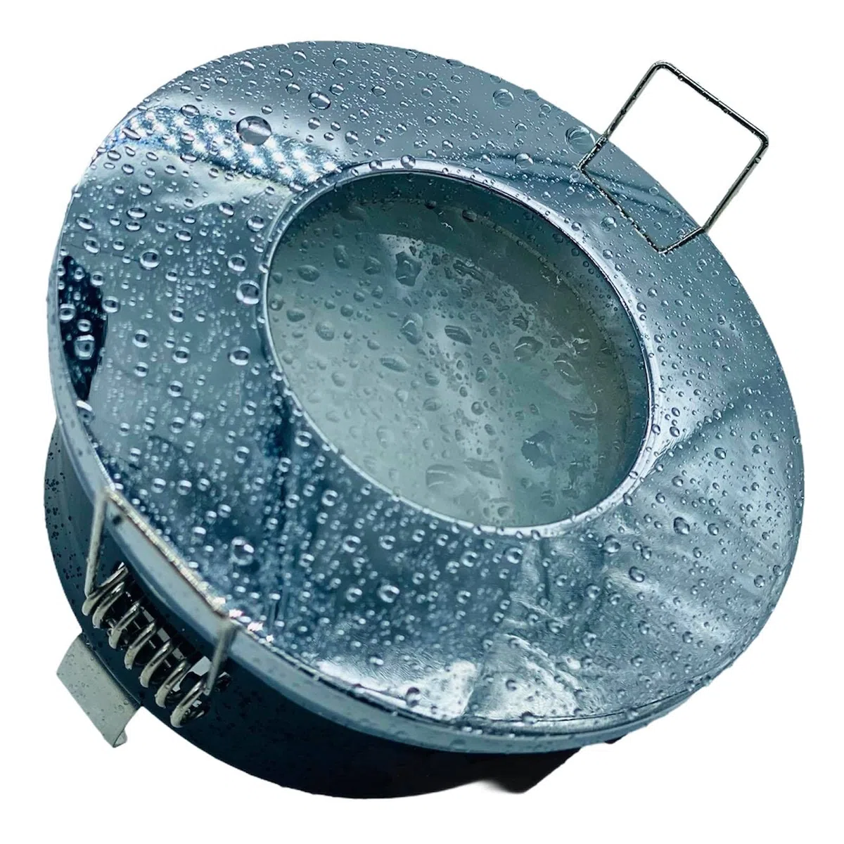 Faretto Silver spazzolato Led da incasso per bagno box doccia lampada RGBW 4000k 5W GU10 cromoterapia con telecomando cambia colore ed effetti partenopeautensili®