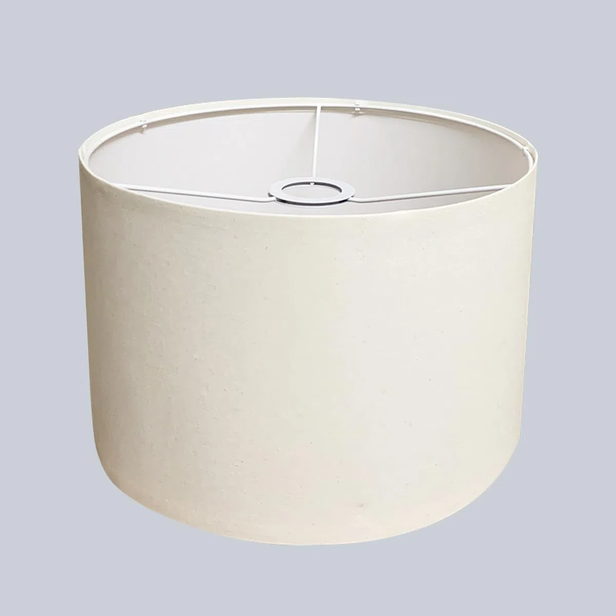 Paralume in tessuto, paralume medio a tamburo per lampada da tavolo, lampada da comodino e lampada da terra, in lino naturale con, 12X12X8" (Bianco)