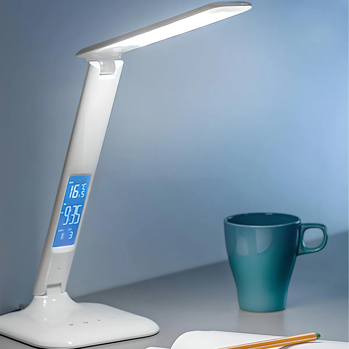 Retoo Lampada da scrivania LED con funzione di ricarica USB, lampada da tavolo lampada da ufficio con 5 livelli di luminosità, controllo sensibile, lampada da comodino, 1200 lux, 5W, lampada da