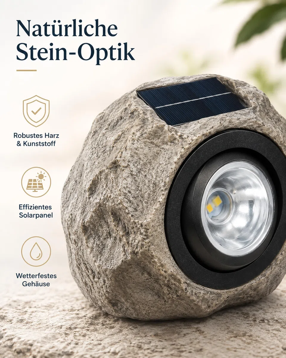 ACMHNC Lampade Solari da Giardino, Lampada Solare LED con Design a Forma di Pietra, Lampada solare Pietra Impermeabile Lampada Sassi da Giardino Esterno Sentieri Decorativa