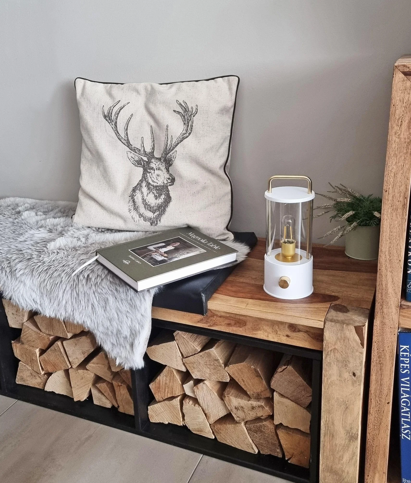 Coen Bakker Lampada da tavolo a LED dimmerabile, IP44, con USB, luce bianca calda, per interni ed esterni, 15 x 11 cm, colore: Bianco