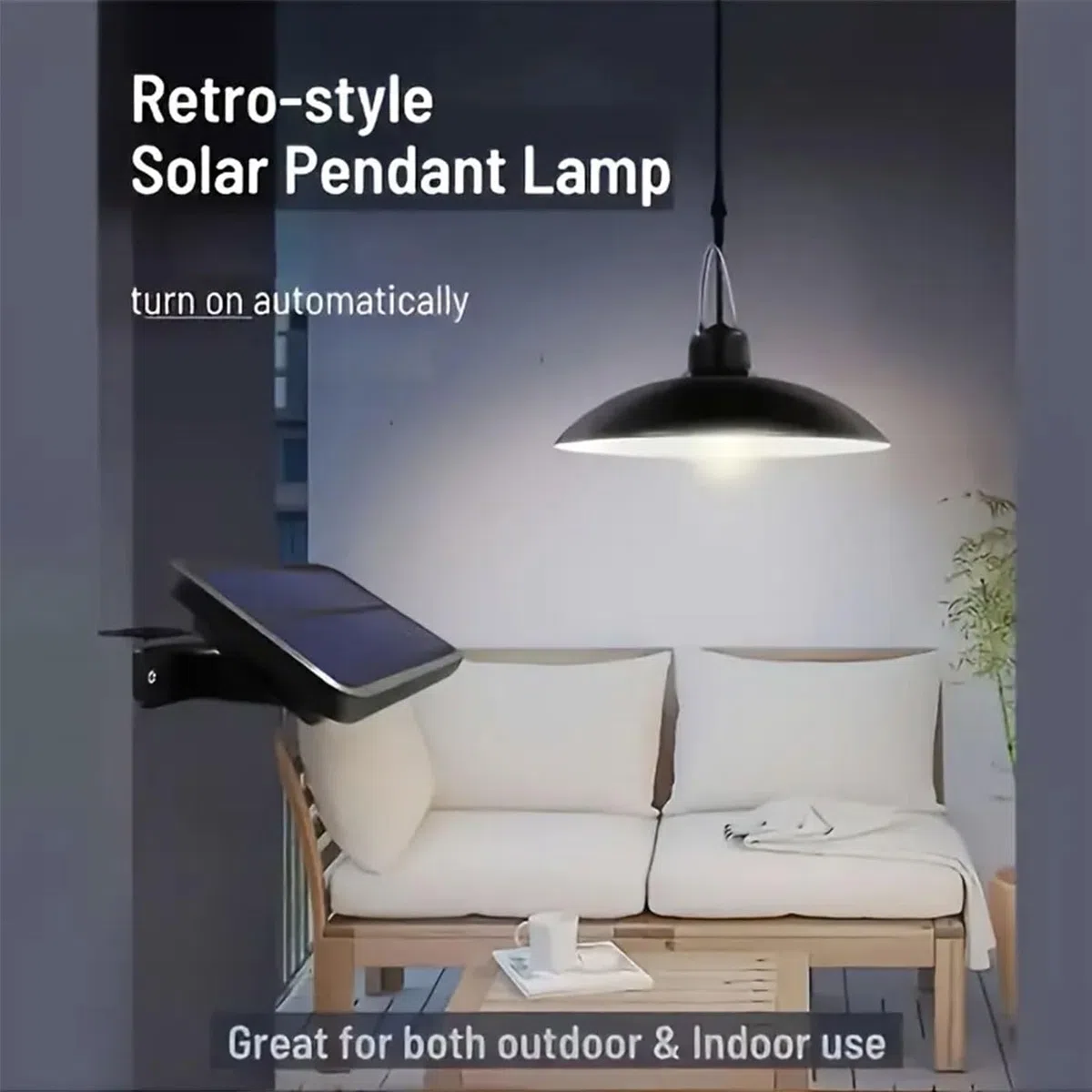 Set 2 Lampade Solari a Sospensione da Esterno – 30 LED con Telecomando, Pannello Solare e Cavo da 3 m – Luce Calda 3500K, Impermeabili IP44 per Giardino, Patio, Terrazzo, Garage