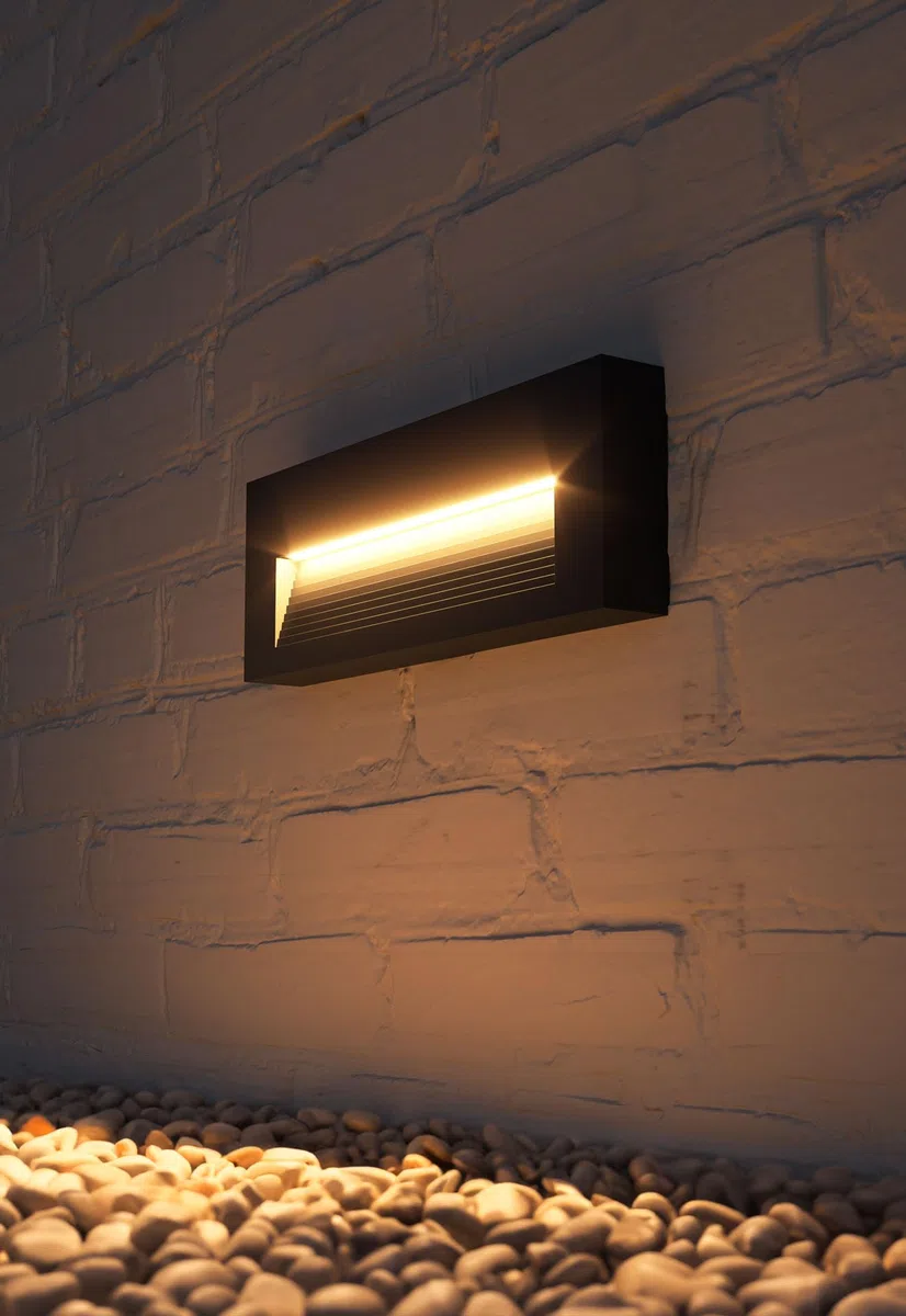 BENEITO FAURE Faretto Led segnapasso da incasso a parete Tween - 5W, Switch CCT, Illuminazione Interni ed Esterni​, corridoi o passaggi (Nero)