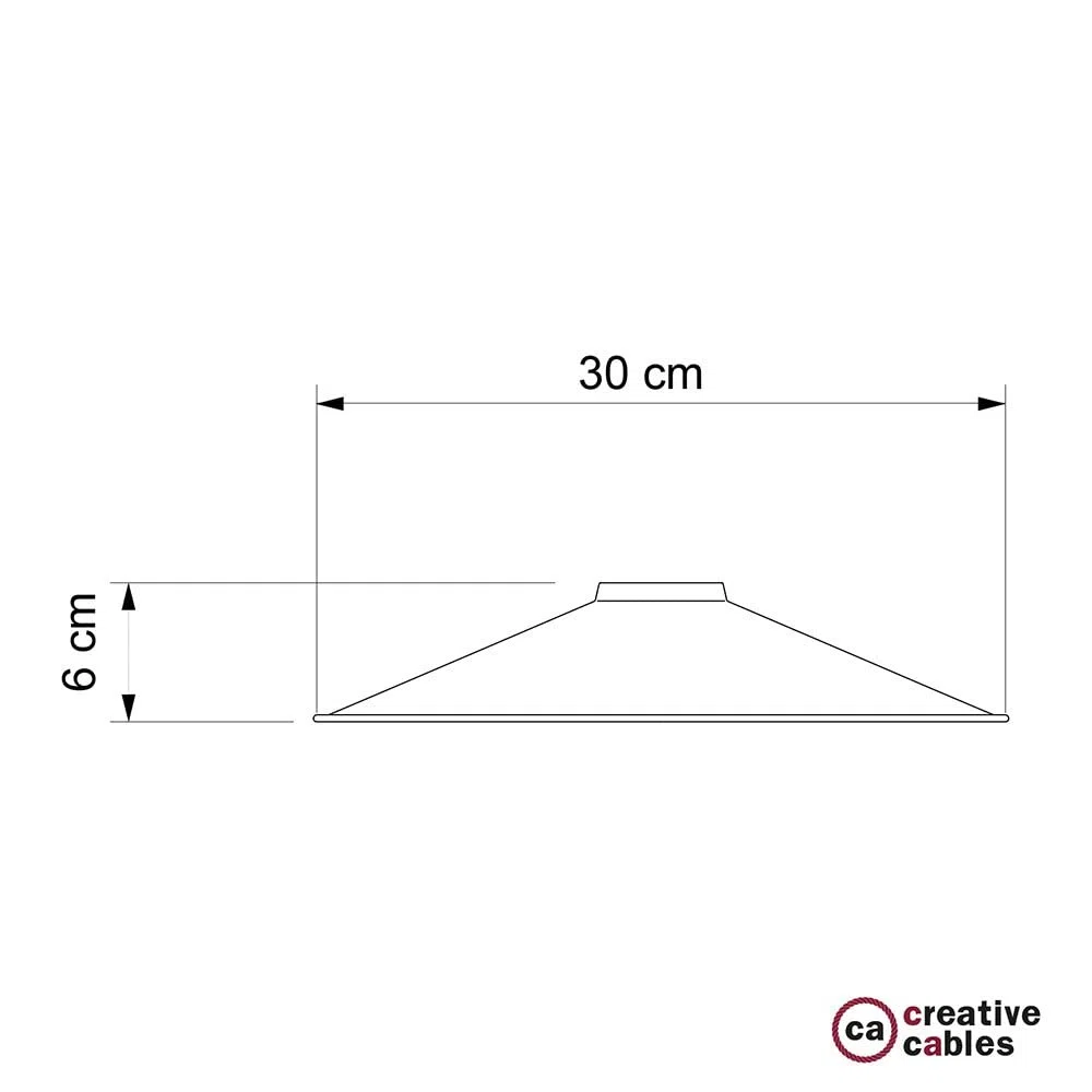 Paralume Swing in metallo smaltato per portalampada E27 - Bianco - Nero