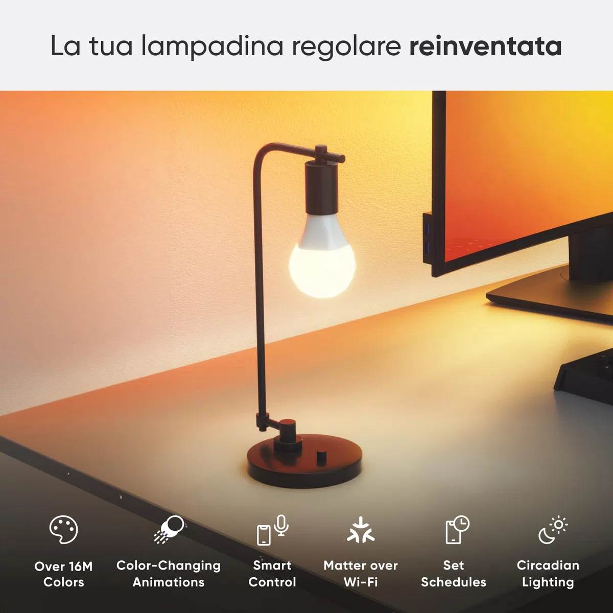 Nanoleaf Lampadine LED Smart E27, RGB WiFi, compatibili con Alexa/Google Home, 9W dimmerabili, 2700K-6500K, Matter e Bluetooth, Necesito un centro, telecomando incluso, confezione da 2