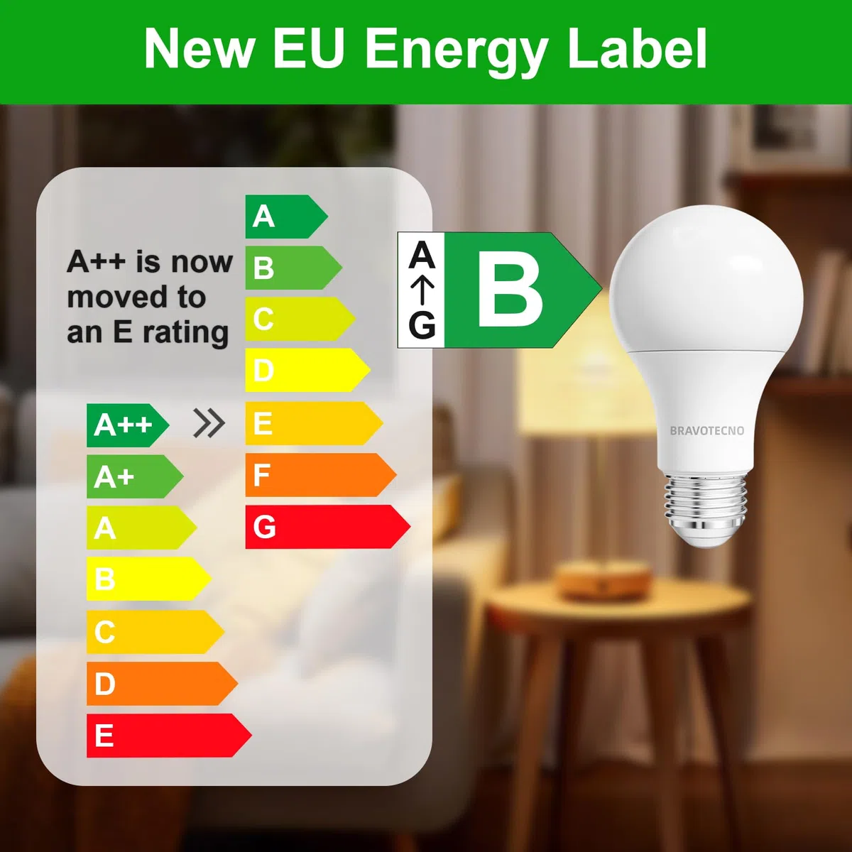 Lampadine LED E27, Classe Energetica B, E27 LED Luce Calda 3000K, 4,3W 806LM A60, Equivalente a 60W, Angolo di Illuminazione 360°, Non Dimmerabile, Basso Calore & Lunga Durata, 6 Pezzi