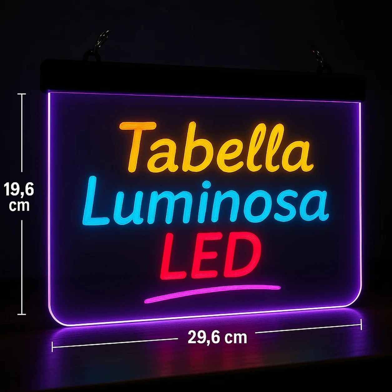 Insegna a led personalizzabile da te tabella luminosa personalizzata luce multicolore per locali bar uffici feste on air o semplice comunicazione