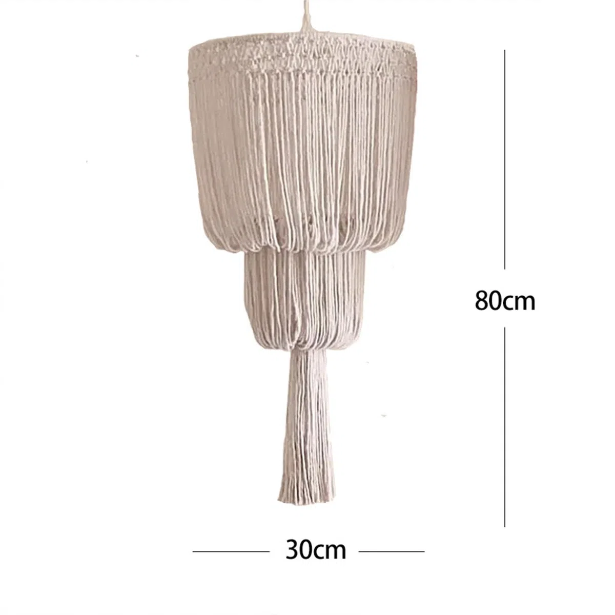 Sharplace Paralume in macramè Intrecciato a Mano, Decorativo, con Nappe, per Ufficio, Camera da Letto E Ristorante, Style a