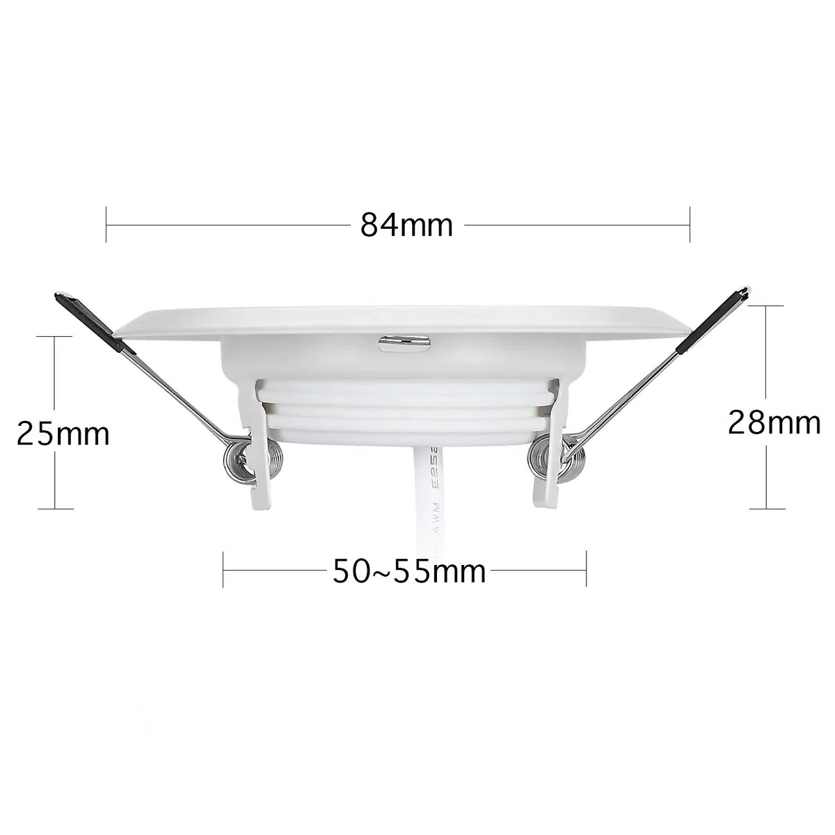 HCFEI 3x Faretti LED da Incasso in bianco per cartongesso, con Porti Luce Bianco Caldo 3W Pari a 35W 3000K 55mm foro da incasso Angolo a Fascio 120 Gradi AC 230V