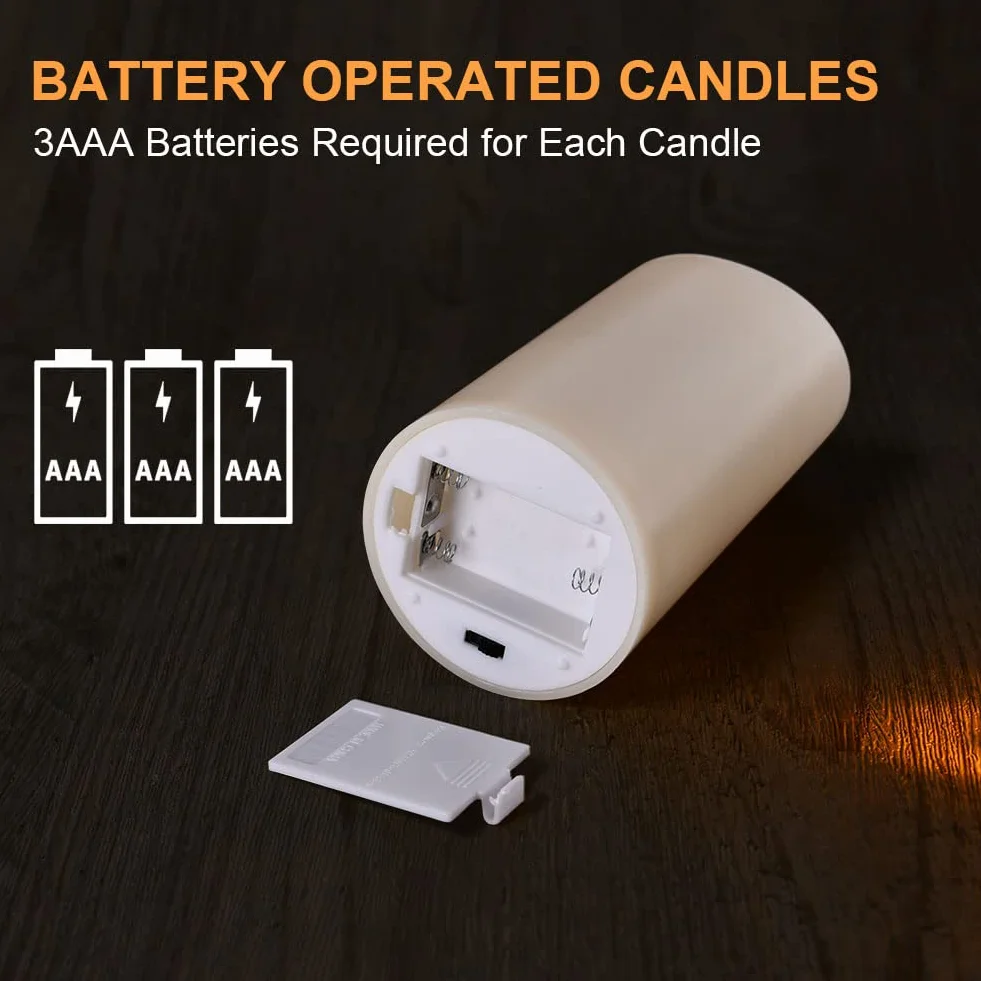 Flintronic Candele LED, 3 pezzi Candela a LED con Telecomando, 10/12.5/15CM Candele Senza Fiamma Tremolante con Telecomando e Funzione Timer per Compleanno/Festa/Matrimonio/Hotel