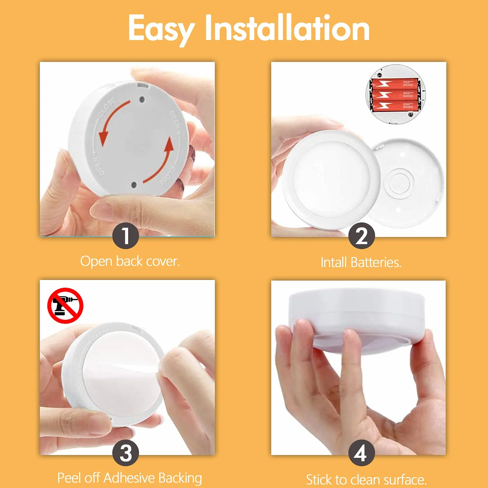 Faretto LED RGB a Batteria, 3 Pezzi Luce da Armadio Senza Fili con Telecomando Luci Sottopensile Cucina Colorate Faretti Senza Corrente Luce Notturna Lampada Adesivi per Scale Vetrine Guardaroba