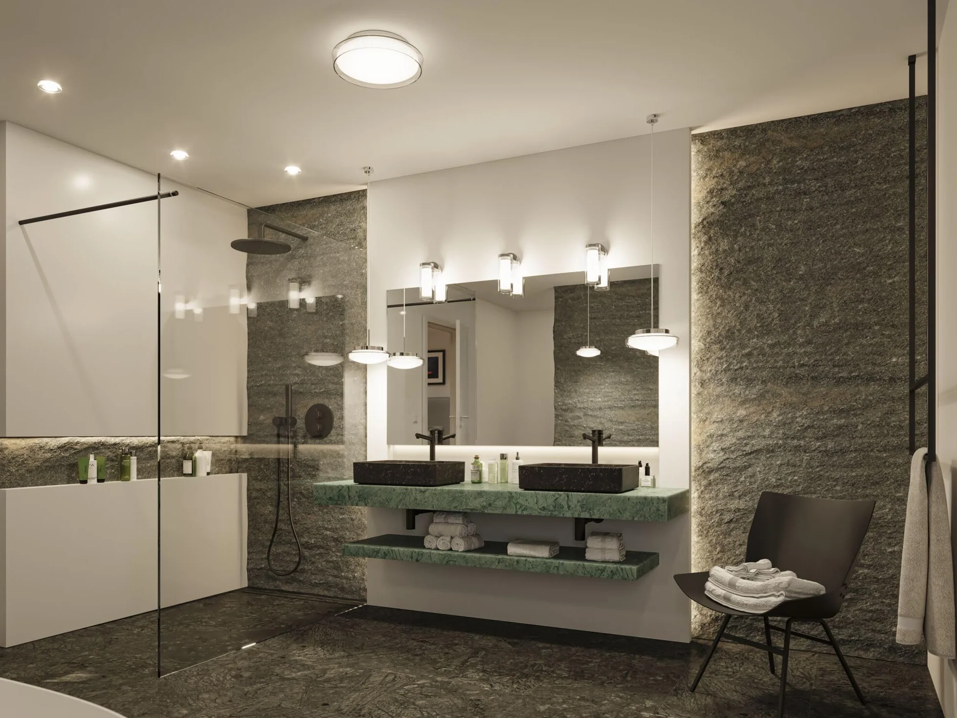 Paulmann 71079 Apparecchio da incasso Selection Bathroom Luena IP65 GU10 230 V max 35W dimmerabile bianco, faretto da incasso, luce da bagno